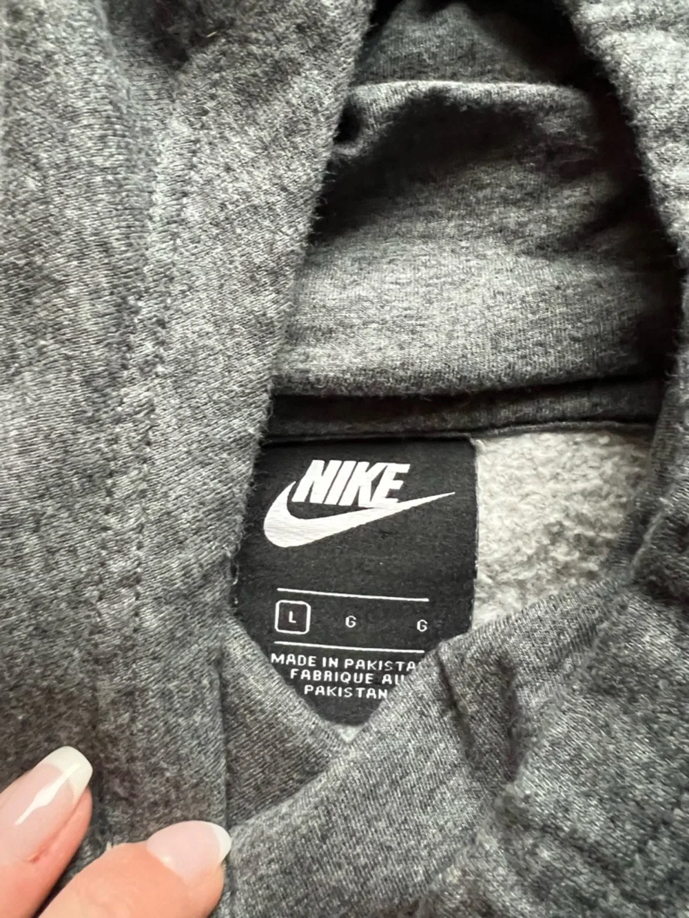 Gray High neck Nike Hoodie - Picture 4 of 4
